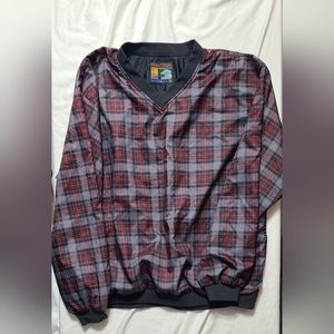 Jacket‎ -Large- Plaid Windbreaker USA GOLF Vintage Forrester's Outerwear